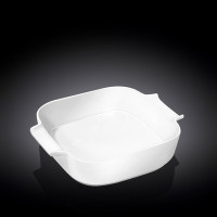  Форма для запекания и подачи квадратная с ручками белая White 780 мл 20x16x5 см Wilmax WL-997024-AC / 1C