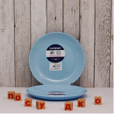  Тарелка круглая без поля мелкая голубая Diwali light blue 19 см Luminarc, France