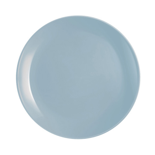  Тарелка круглая без поля мелкая голубая Diwali light blue 19 см Luminarc, France