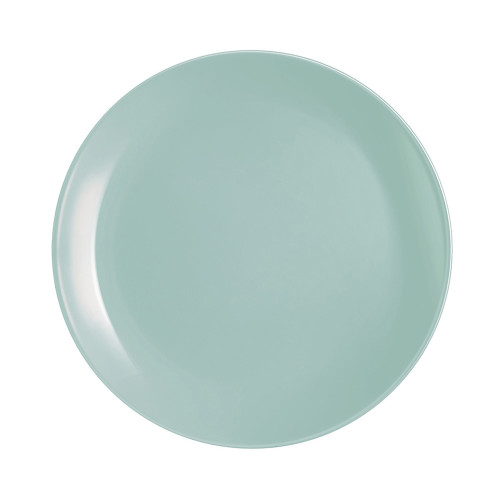  Тарілка кругла без поля мілка салатова Diwali light turquoise 19 см Luminarc, France