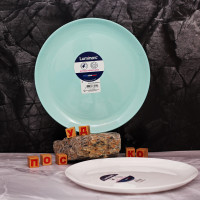  Тарелка круглая без поля мелкая салатовая Diwali light turquoise 25 см Luminarc, France