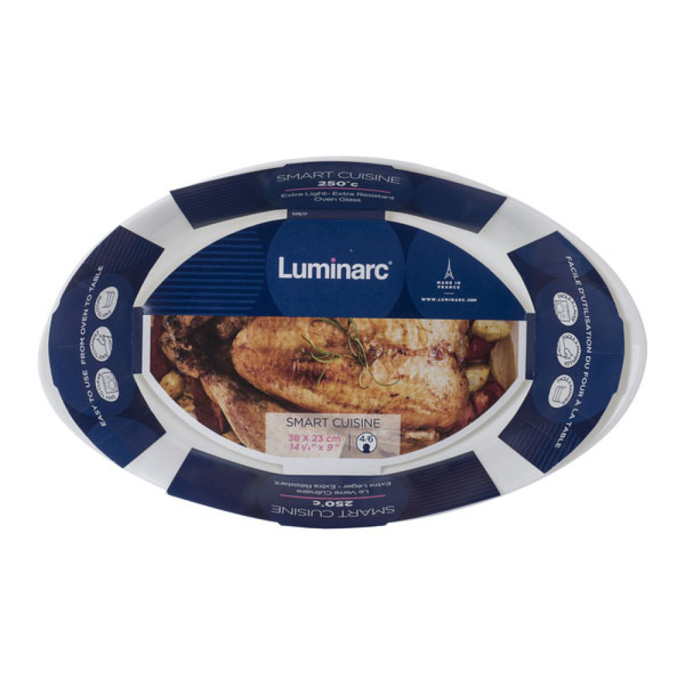  Форма для запікання та подачі овальна біла Smart cuisine 3,2 л 38x23x7 см Luminarc, France
