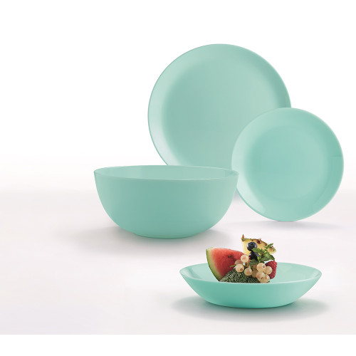  Тарелка круглая глубокая миска салатовая Diwali light turquoise 500 мл 20 см Luminarc, France