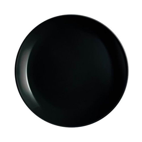  Тарілка кругла без поля мілка чорна Diwali black 19 см Luminarc, France