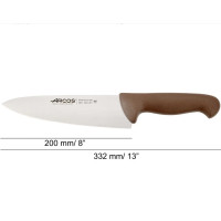  Нож поварской, шеф коричневая ручка 2900 20 см Arcos 292128