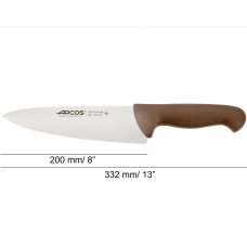  Ніж кухарський, шеф коричнева ручка 2900 20 см Arcos 292128