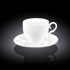  Чашка для кави з блюдцем біла White 170 мл Wilmax WL-993104 / AB