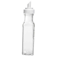  Пляшка для олії, оцту з гейзером квадратна біла кришка Marasca 100 мл EverGlass 10811нб