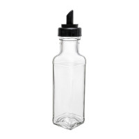  Пляшка для олії, оцту з гейзером квадратна чорна кришка Marasca 100 мл EverGlass 10811нч