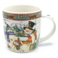  Кружка керамическая Snowman famili 350 мл Milika M0520-S29-4