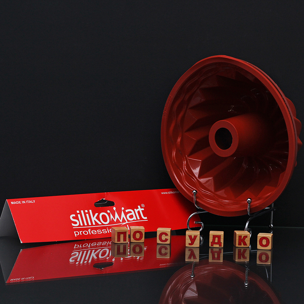  Форма для десертів кекс з кільцем теракот Cиліконова 2,2 л 22x11 см Silikomart SFT250/C
