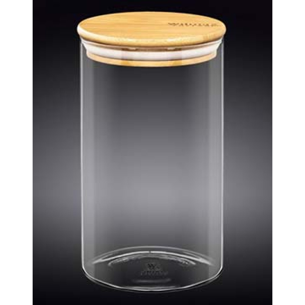  Банка для сыпучих с бамбуковой крышкой Bamboo 1,1 л Wilmax WL-888505 / A