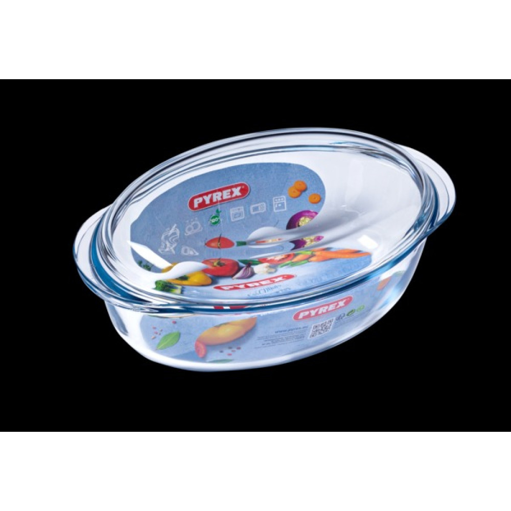  Каструля з кришкою у формі лотка для запікання овальна Essentials 3 л 32x20x9 см Pyrex, ARC international 459A000