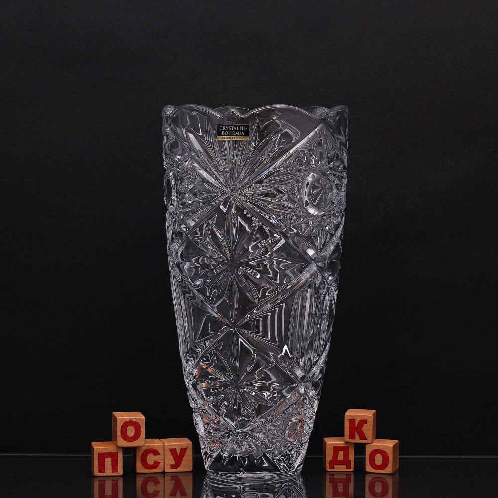  Ваза для квітів діжечка Miranda 25 см Crystal Bohemia 89002/99018/250