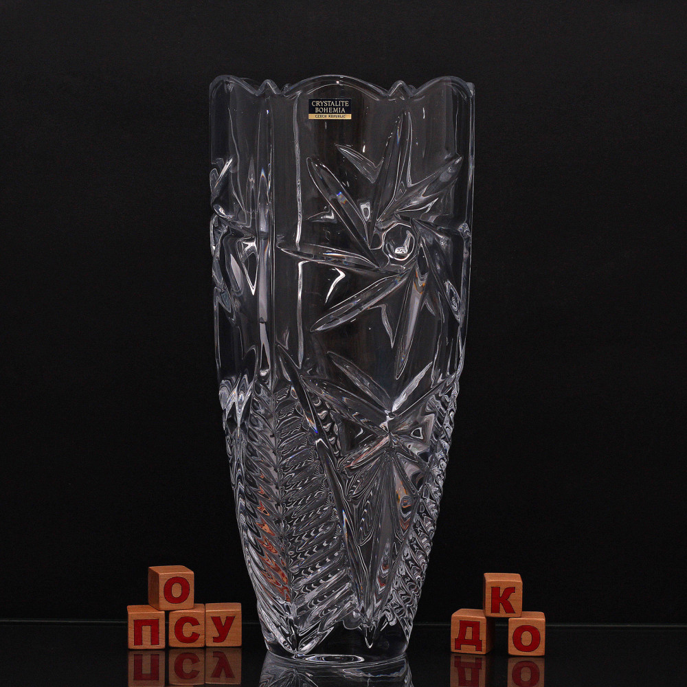  Ваза для квітів діжечка Pinwheel 30 см Crystal Bohemia 89002/99030/300