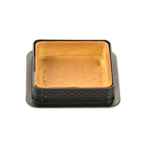  Кільце для випічки квадратне перфороване Tarte 125 мл 8x8x2 см Silikomart Tarte ring square 80x80 mm h20 mm