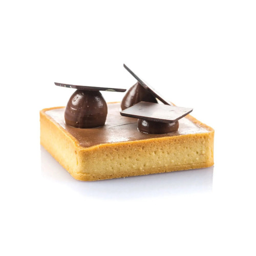  Кільце для випічки квадратне перфороване Tarte 125 мл 8x8x2 см Silikomart Tarte ring square 80x80 mm h20 mm
