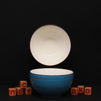 Салатник круглий Spiral blue 600 мл 14 см Wilmax WL-669630 / A