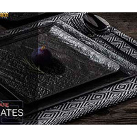  Тарілка квадратна без поля мілка чорна Slatestone black 21 см Wilmax WL-661106 / A