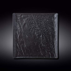  Тарілка квадратна без поля мілка чорна Slatestone black 27 см Wilmax WL-661107 / A