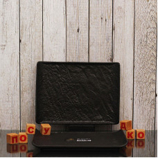  Тарілка прямокутна мілка чорна Slatestone black 19x14 см Wilmax WL-661108 / A
