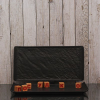  Тарілка прямокутна мілка чорна Slatestone black 29x14 см Wilmax WL-661109 / A