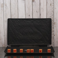  Тарілка прямокутна мілка чорна Slatestone black 33x20 см Wilmax WL-661110 / A