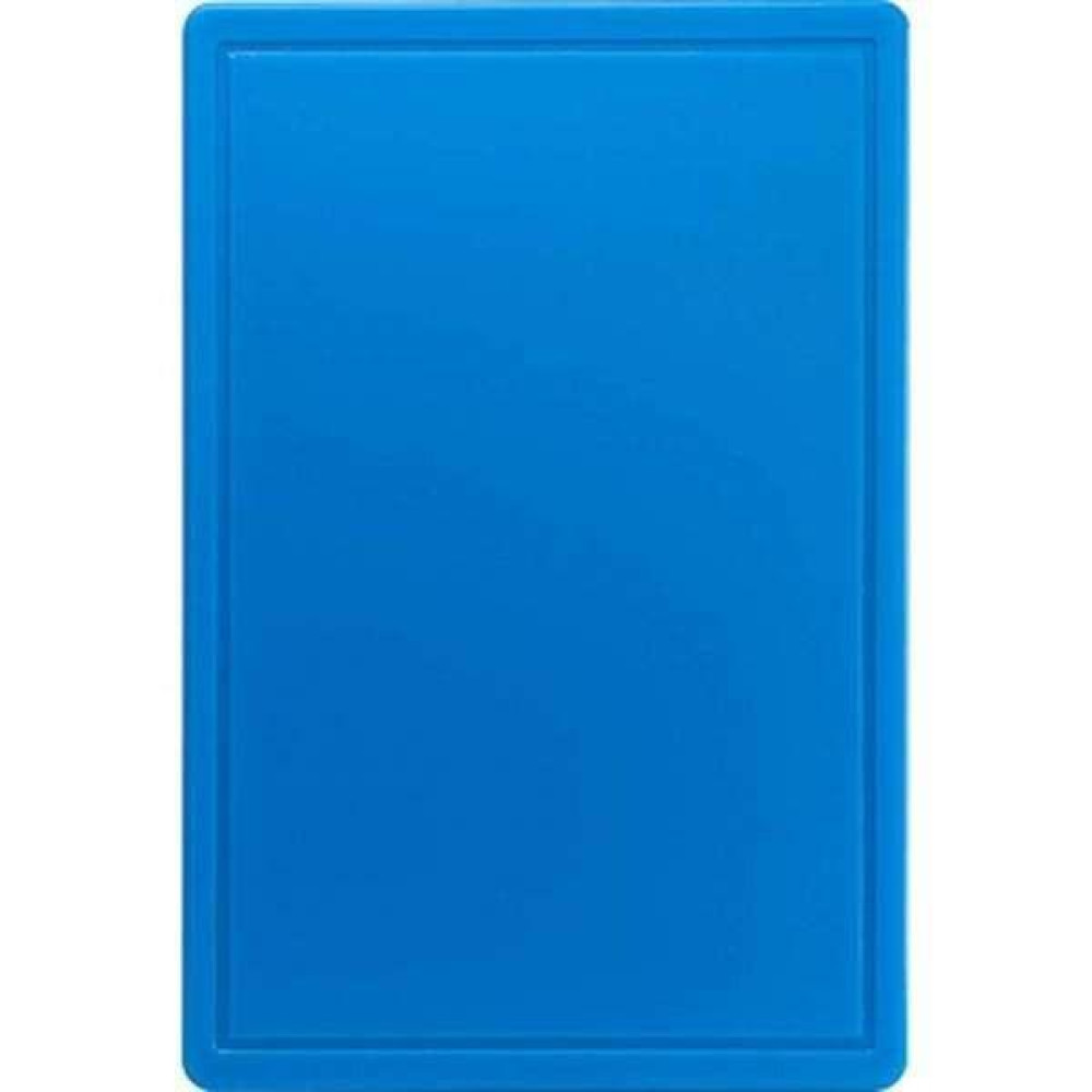  Дошка розробна з канавкою прямокутна синя Board plastic 18 60x40x1,8 см Stalgast 341634