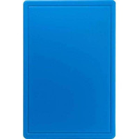  Доска разделочная с канавкой прямоугольная синяя Board plastic 18 60x40x1,8 см Stalgast 341634