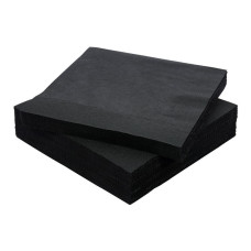  Серветка паперова тришарова чорна Napkin 33x33 см Марго