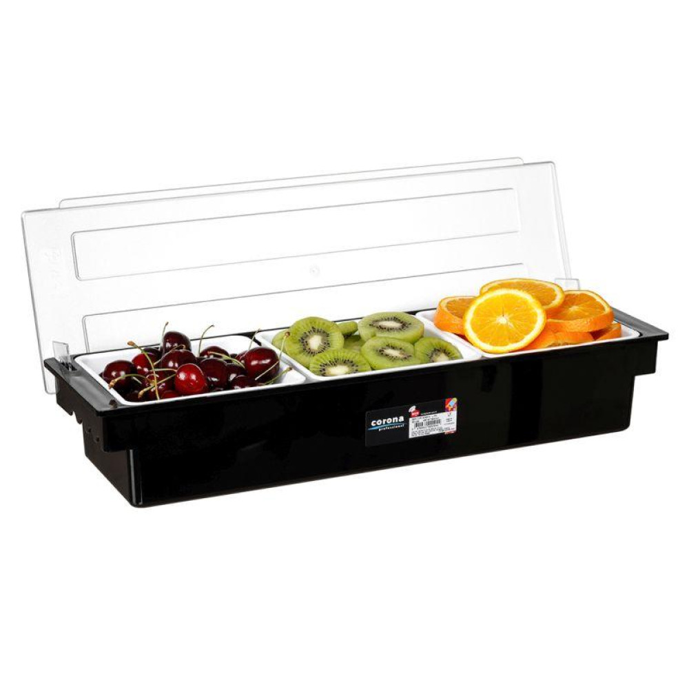  Ящик барний з кришкою 3 ємності Boxes 3x1,1 л 50x15x9 см Bora Plastik BO295