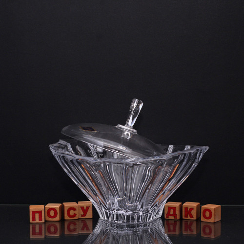  Цукерниця на ніжці з кришкою Plantica 17x21 см Crystal Bohemia 5K962/99V44/170 Y