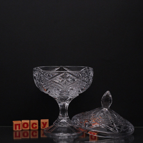  Цукерниця на ніжці з кришкою Taurus 24x14 см Crystal Bohemia 59002/99007/240