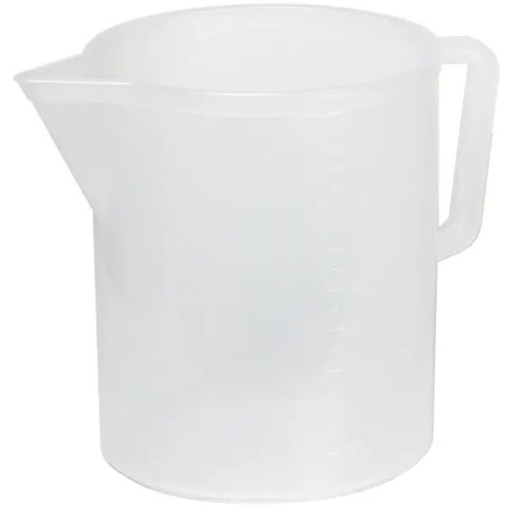  Кухоль вимірювальний із шкалою білий, не прозорий Polypropylene 5 л 21x18 см Mobil Plastic 6/5000-BIM