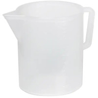  Кружка мерная со шкалой белая, не прозрачная Polypropylene 5 л 21x18 см Mobil Plastic 6/5000-BIM