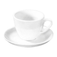  Чашка для кофе с блюдцем белая White 75 мл Wilmax WL-993173 / AB