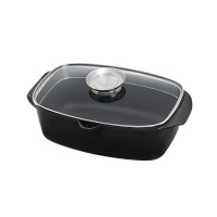  Каструля прямокутна з кришкою Black pro new 5,6 л 40x24x11 см Lessner 55873