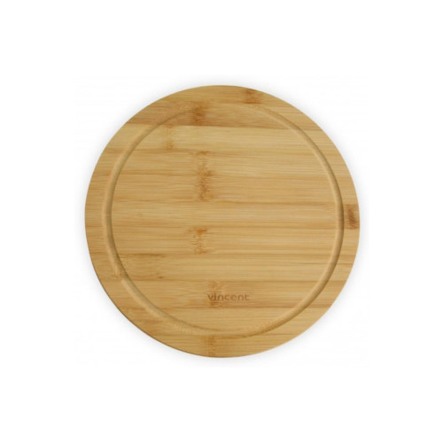  Дошка для сервіровки з канавкою кругла Bamboo 28 см Vincent VC-2103-28