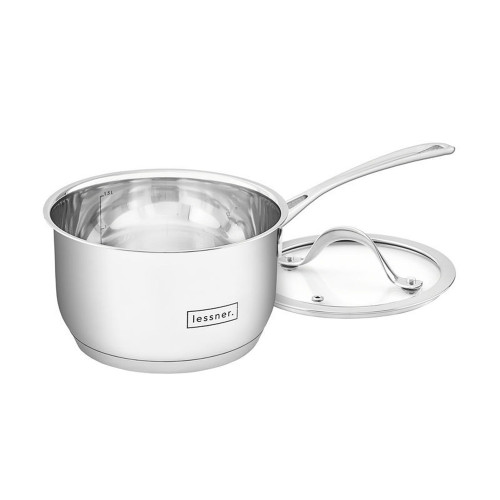  Ківшик з нержавіючою ручкою з кришкою L877 1,6 л 16 см Lessner 55877-16S
