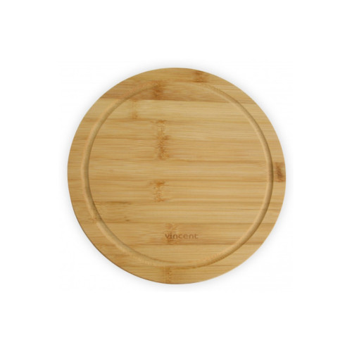  Дошка для сервіровки з канавкою кругла Bamboo 24 см Vincent VC-2103-24