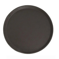  Піднос з антиковзаючим покриттям круглий коричневий Таця 40 см WAS 9206400