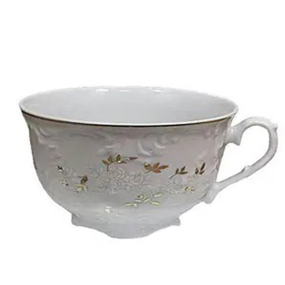  Чашка для чаю широка блакитна квітка Rococo 9706 240 мл Cmielow