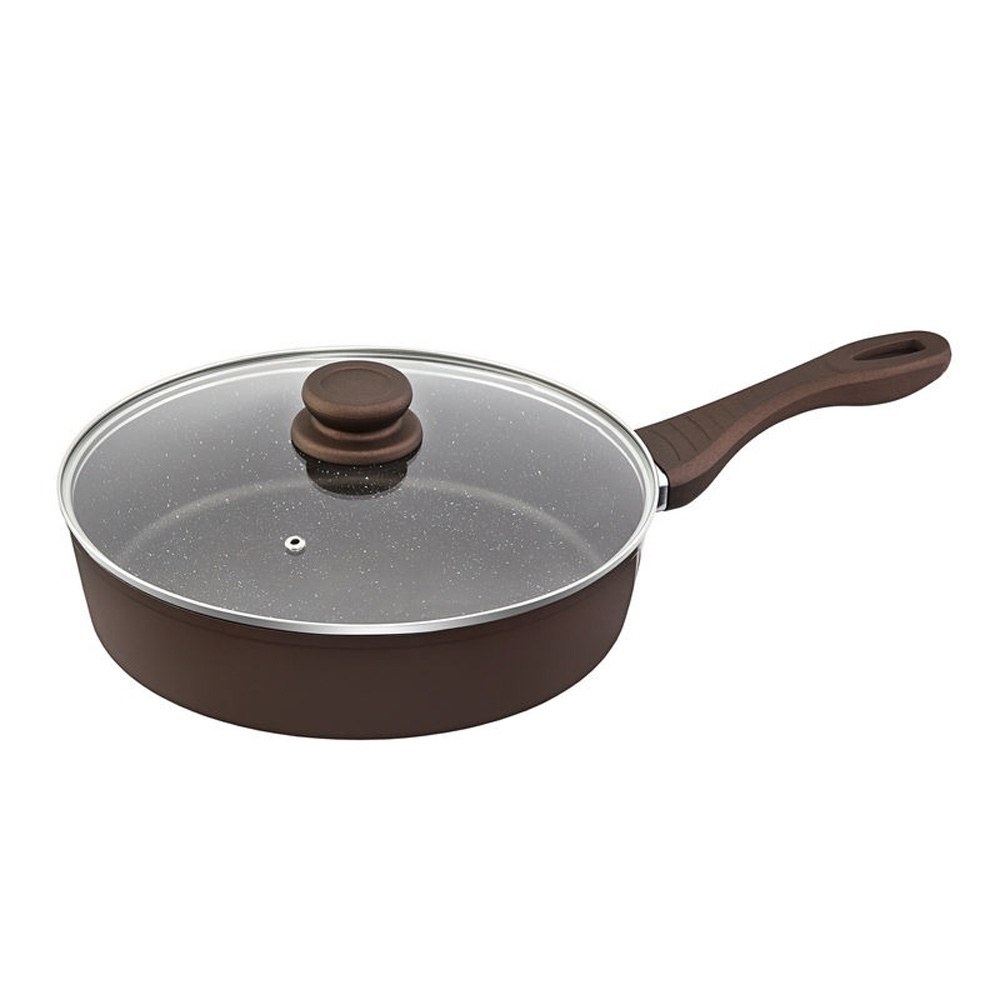  Сковорідка глибока з кришкою Chocolate line 28 см Lessner 88364-28S
