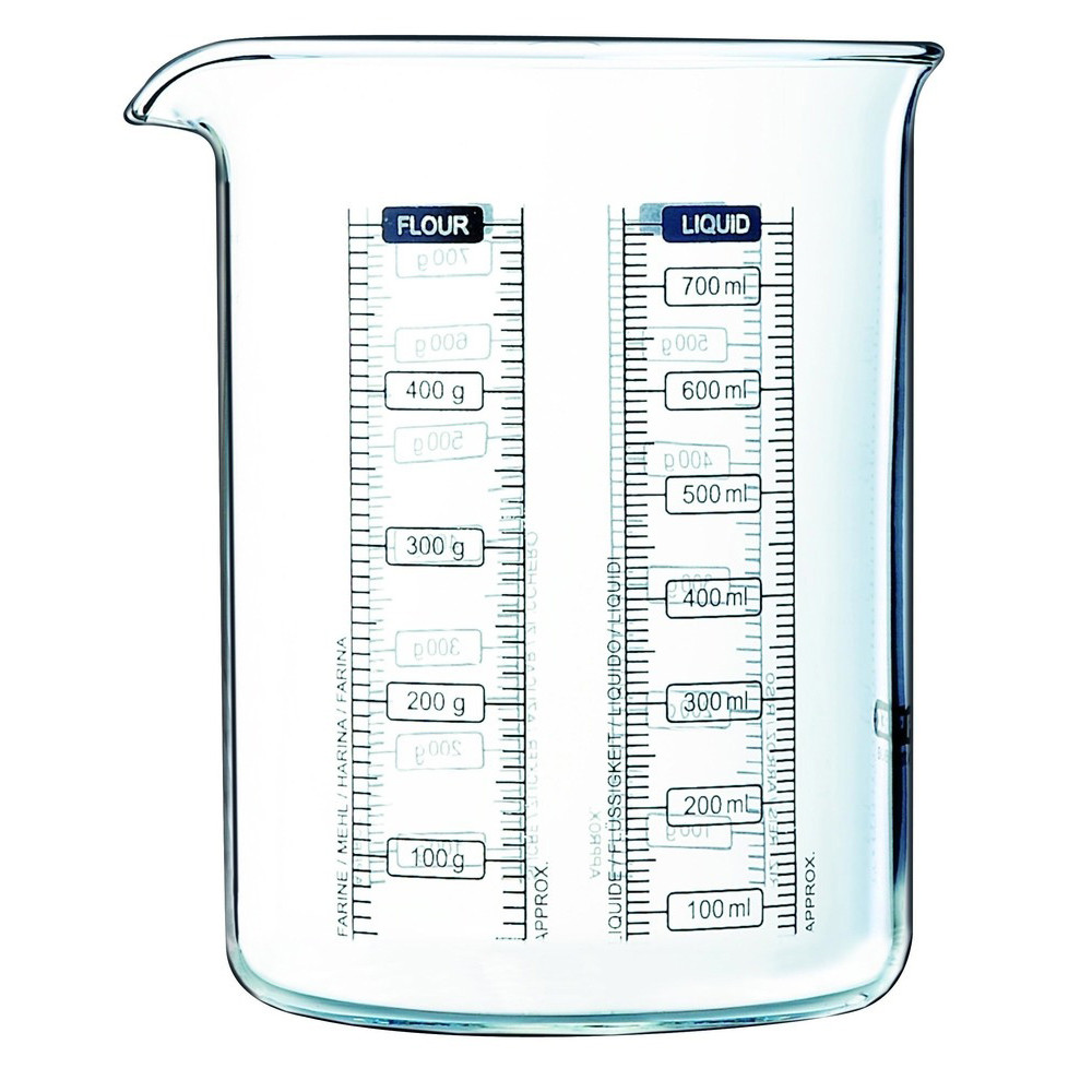  Склянка мірна прозора Kitchen lab 750 мл 13x10 см Pyrex, ARC international LABBK75