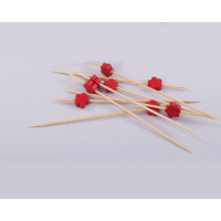  Шпажка для канапок квітка красная Bamboo 12 см Eco 30126