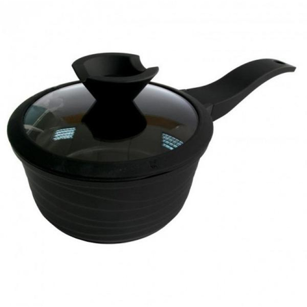  Ківшик з пластиковою ручкою з кришкою Black pro new 1,3 л 16 см Lessner 55872-16