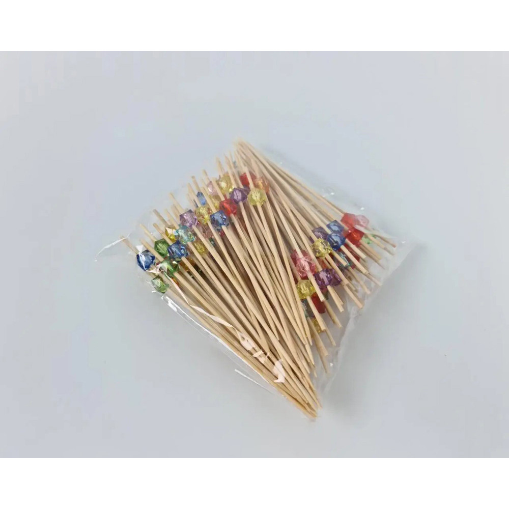  Шпажка для канапок куб мікс кольорів Bamboo 12 см Eco 30132