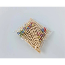  Шпажка для канапок куб мікс кольорів Bamboo 12 см Eco 30132