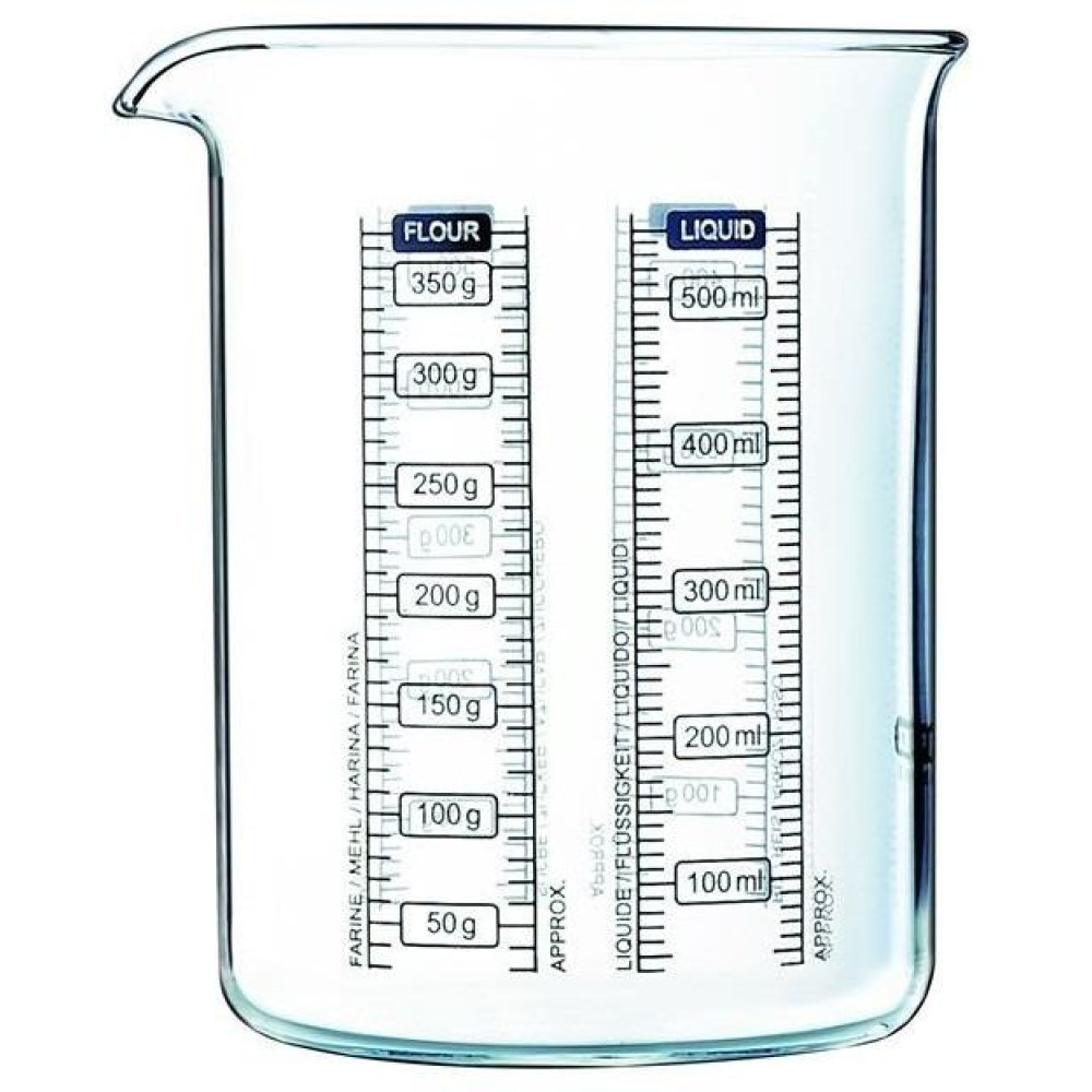  Склянка мірна прозора Kitchen lab 500 мл Pyrex, ARC international LABBK50