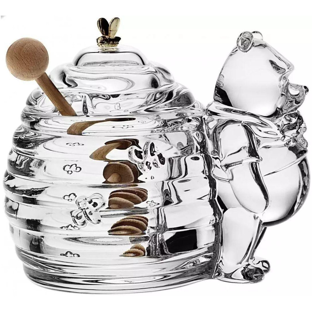  Медівниця з ложкою ведмідь Boxes honey 400 мл 16 см Crystal Bohemia 53313/69710/150